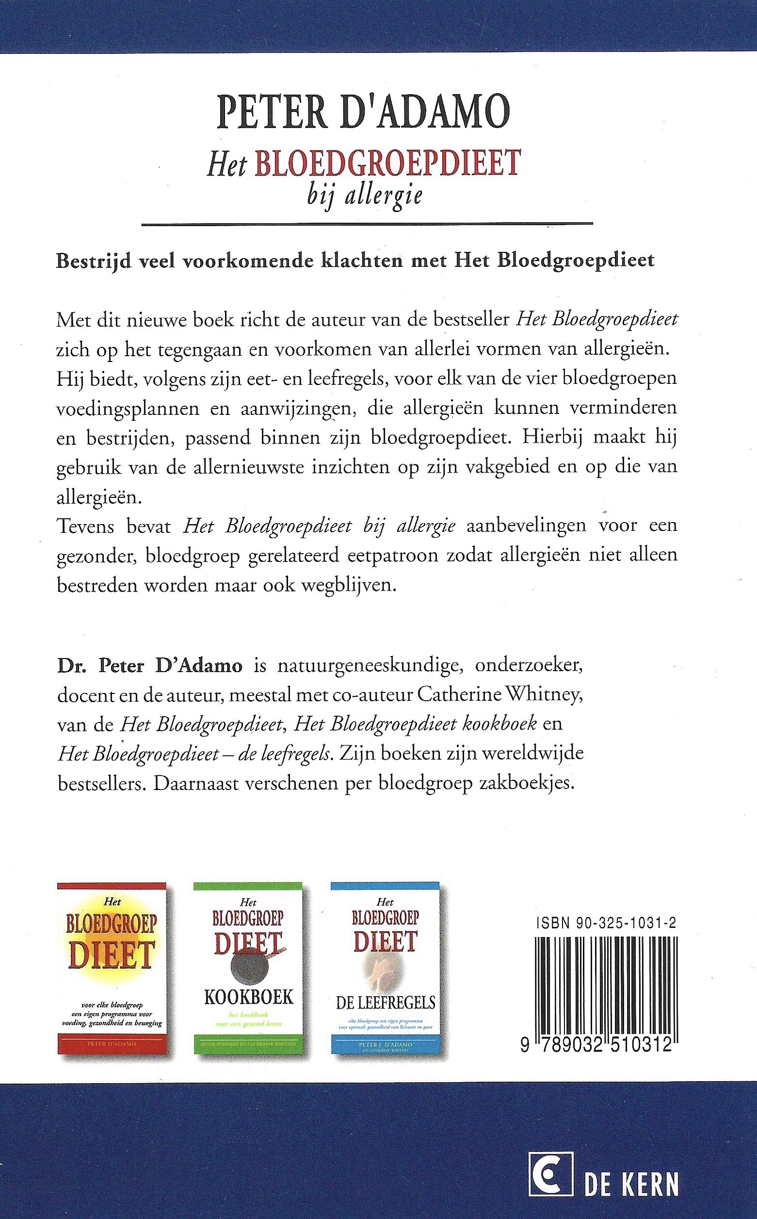 Boekomslag Het bloedgroepdieet bij allergie - Peter D’Adamo & Catherine Whitney