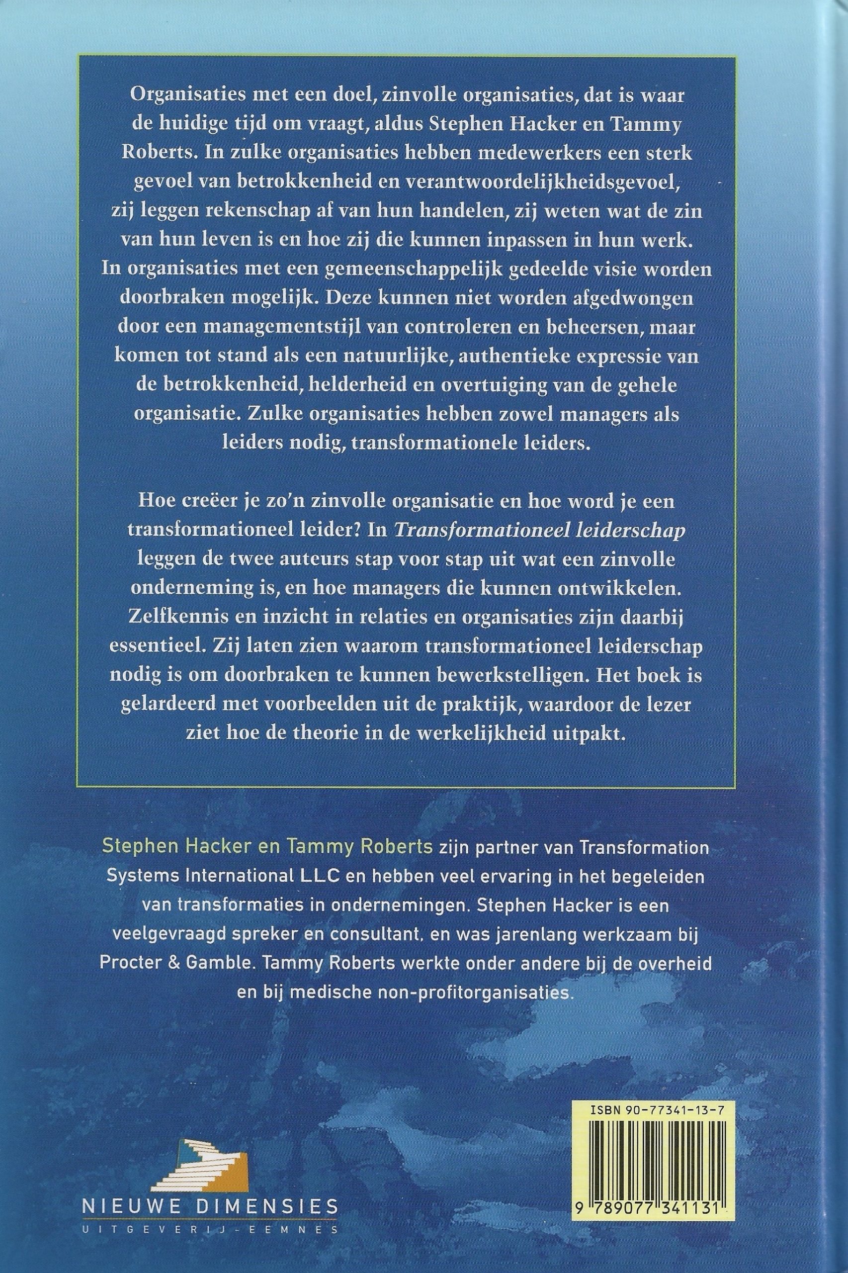 Boekomslag Transformationeel leiderschap - Stephen Hacker & Tammy Roberts