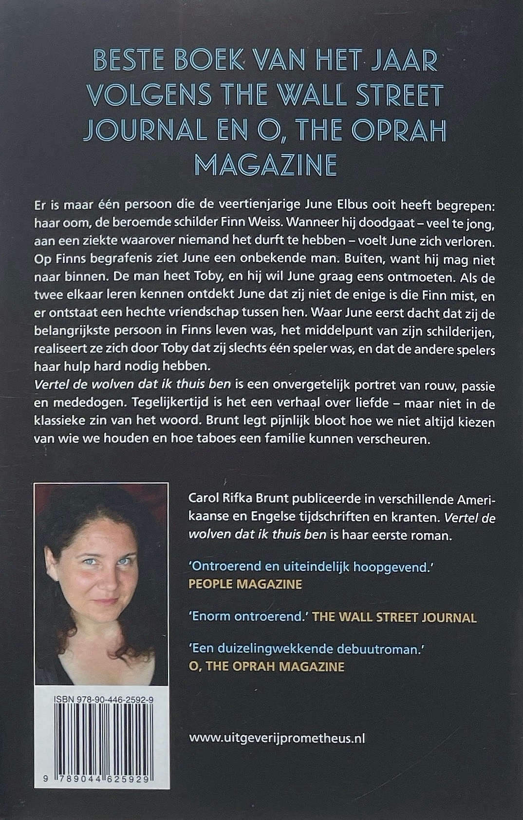 Boekomslag Vertel de wolven dat ik thuis ben - Carol Rifka Brunt