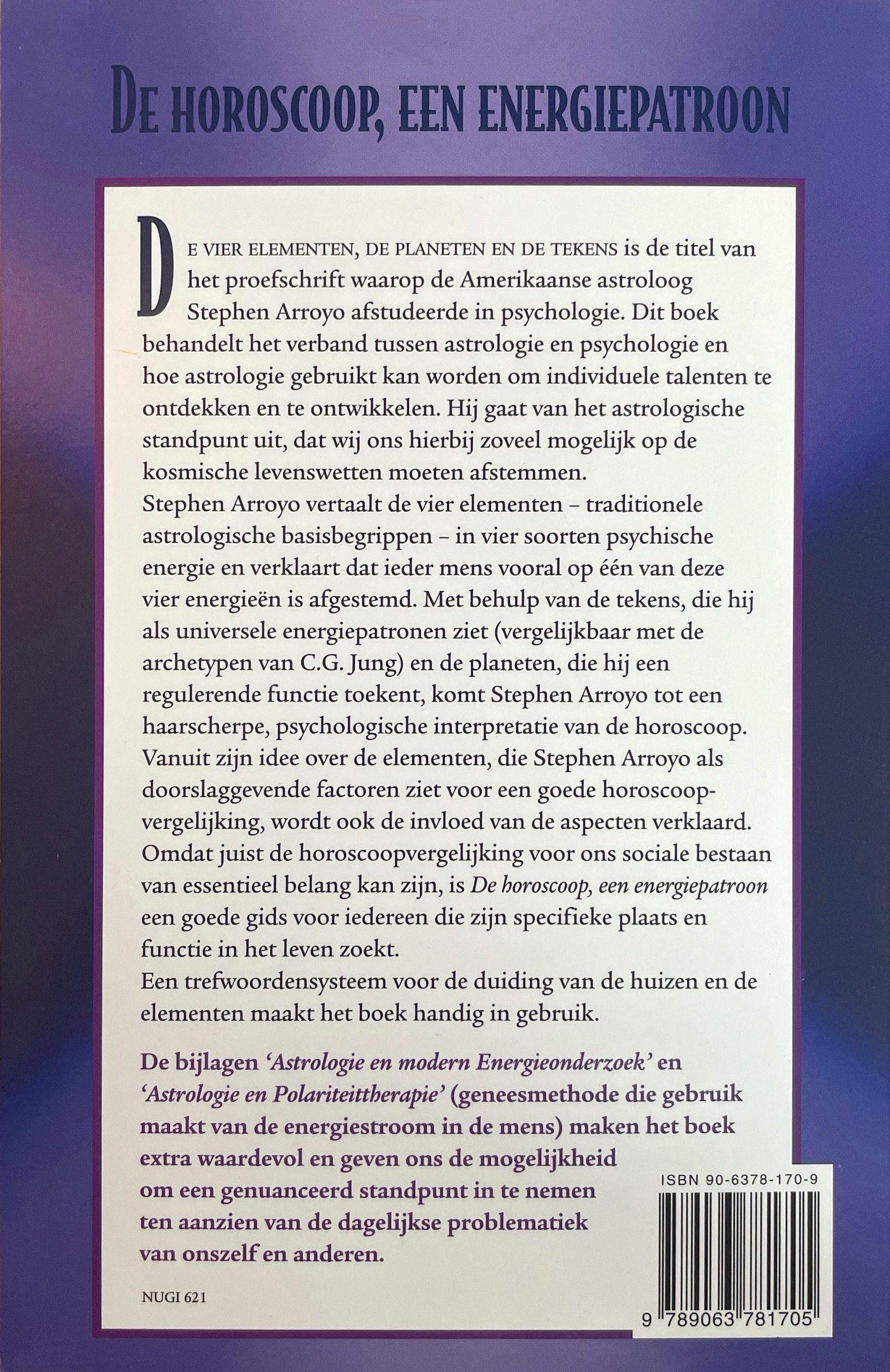Boekomslag De horoscoop, een energiepatroon - Stephen Arroyo
